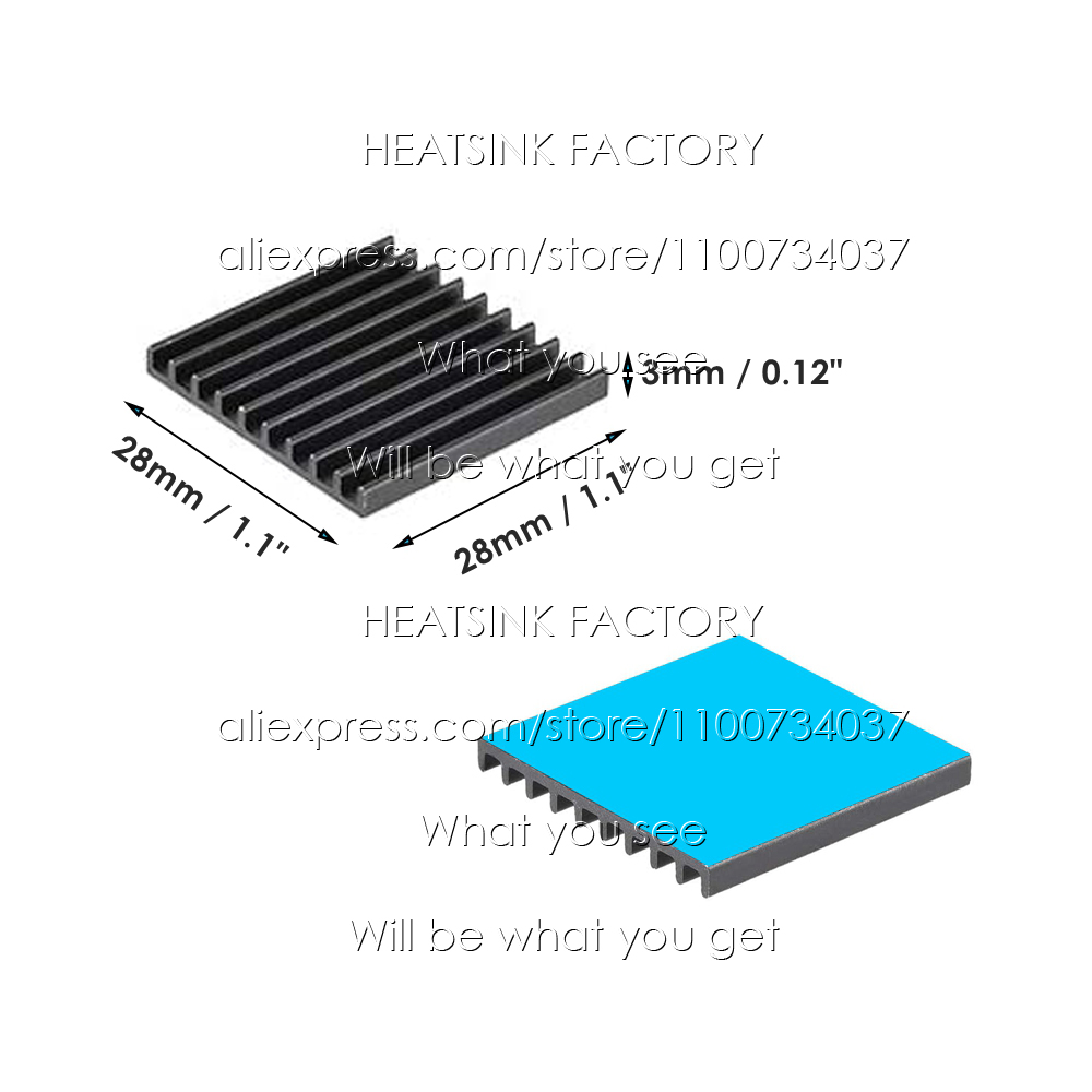 28x28x3mm Silver / Black Anodi - Aluminium Extrusion 评论和价格