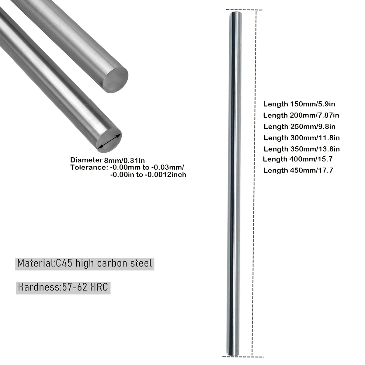 2pcs Linear Motion Rods 8Mm Ca - Linear Rod 8Mm 评论和价格
