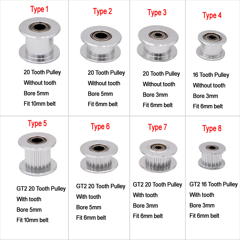 10PCS GT2 Idler Timing Pulley  - Gt2 Pulley 评论和价格