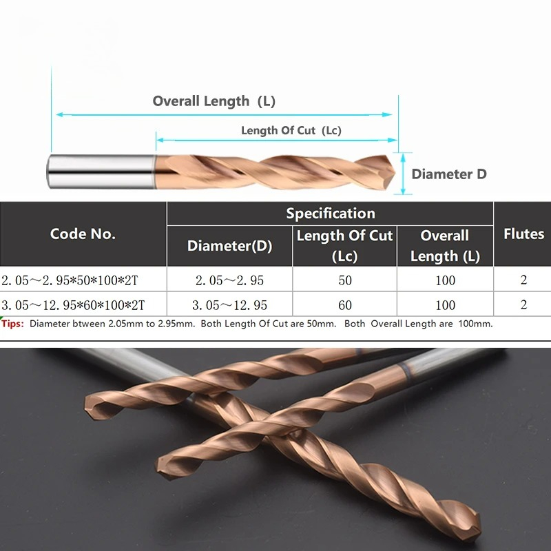 100L Straight Shank Twist Dril - Cnc Bits 评论和价格