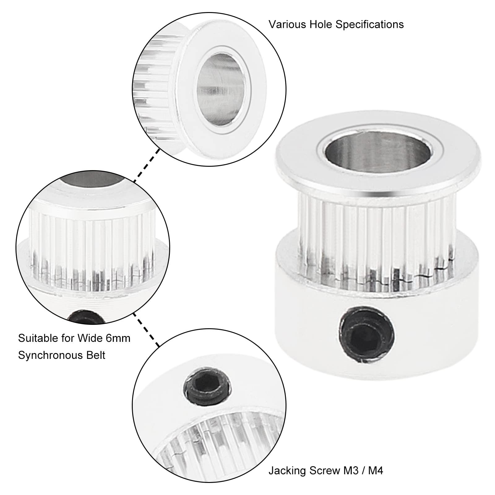 2/5 PCS GT2 Pulley 20 Teeth 5m - Aluminium Profile 2020 评论和价格
