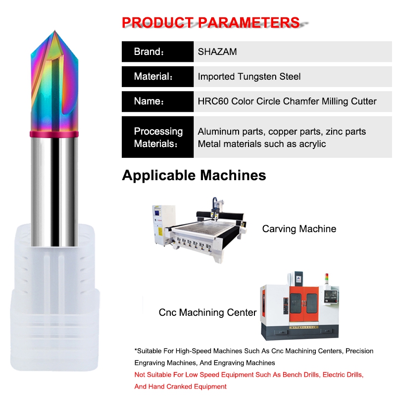 SHAZAM HRC60 60°90°120° Straig - End Mill Set 评论和价格