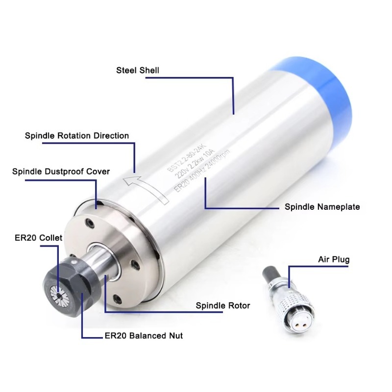 2.2KW ER20 Water Cooled Spindl - Spindle Motor 评论和价格