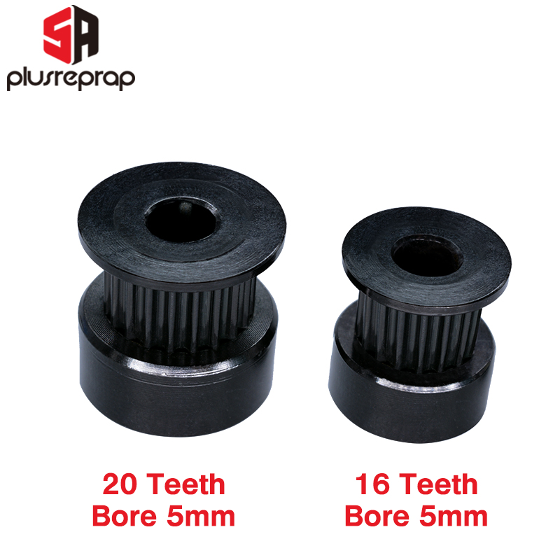 2/5 PCS GT2 16/20 Teeth Black  - Gt2 Pulley 评论和价格