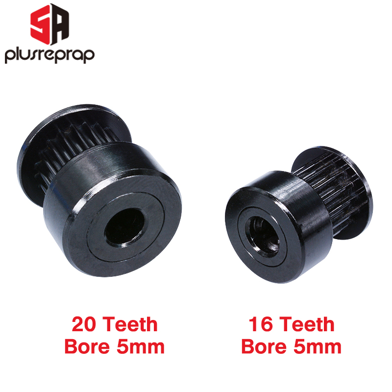 2/5 PCS GT2 16/20 Teeth Black  - Gt2 Pulley 评论和价格